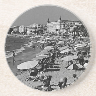 Vintage France Cannes the beach Coaster