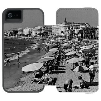 Vintage France Cannes the beach Incipio Watson™ iPhone 5 Wallet Case