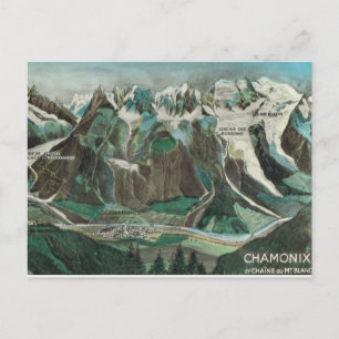 Vintage France, Chamonix, Mont Blanc Postcard
