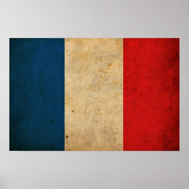 Vintage France Flag Poster (Front)