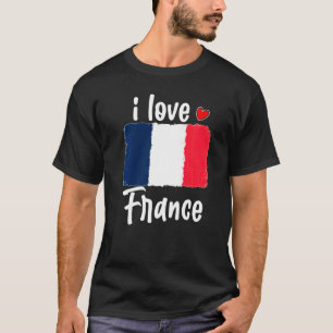 Vintage France Flag Pride For Men Women Kids Suppo T-Shirt