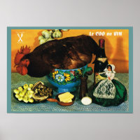 Vintage France, food, Le Coq au Vin