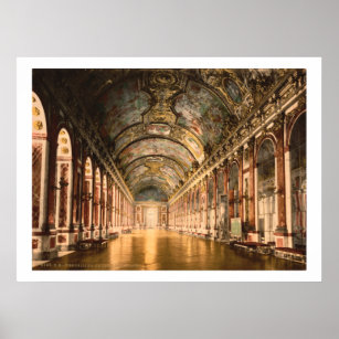 Vintage France, Gallery of Mirrors Versailles Poster