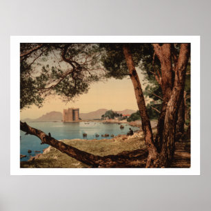 Vintage France, Island of Saint-Honorat, Cannes Poster