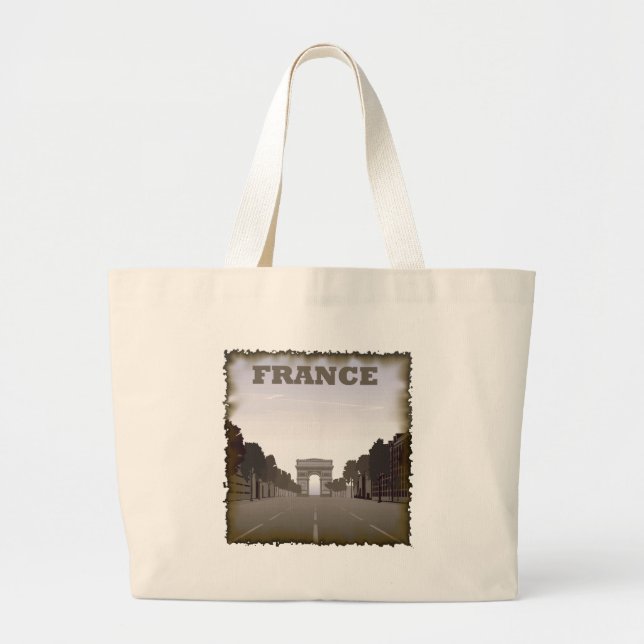 Vintage france large tote bag (Front)