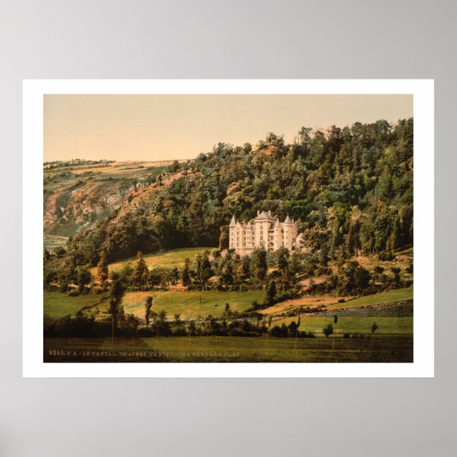 Vintage France, Le Cantal, Chateau Anteroche Poster (Front)