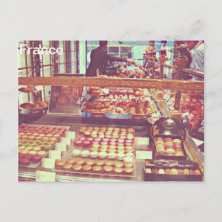 Vintage France macaroon macaron shop Postcard