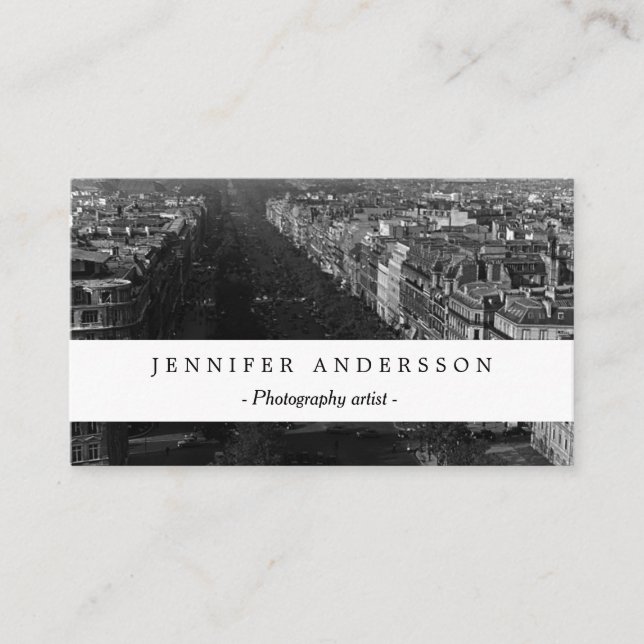 Vintage France Paris champs elysees avenue Business Card (Front)