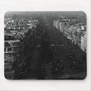 Vintage France Paris champs elysees avenue Mouse Mat