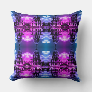 Vintage France Paris Church Saint Louis Invalides Cushion