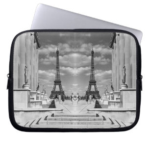 Vintage France Paris Eiffel tower Chaillot palace  Laptop Sleeve