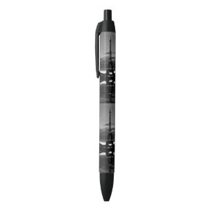 Vintage France Paris Eiffel tower reflection Black Ink Pen