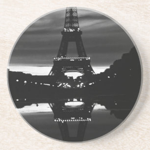 Vintage France Paris Eiffel tower reflection Coaster