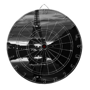 Vintage France Paris Eiffel tower reflection Dartboard