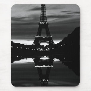 Vintage France Paris Eiffel tower reflection Mouse Mat