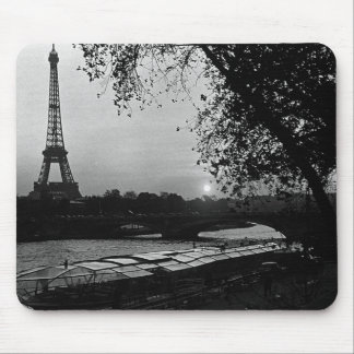 Vintage France Paris Eiffel tower sunset Mouse Mat