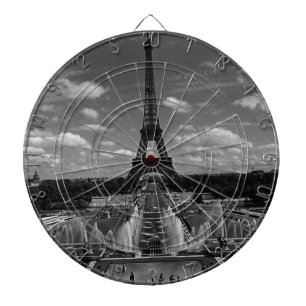 Vintage France Paris Fontains Tower Eiffel Dartboard