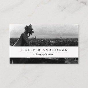 Vintage France Paris Notre Dame Cathedral devil Business Card