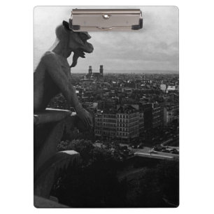 Vintage France Paris Notre Dame Cathedral devil Clipboard