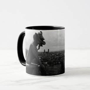 Vintage France Paris Notre Dame Cathedral devil Mug