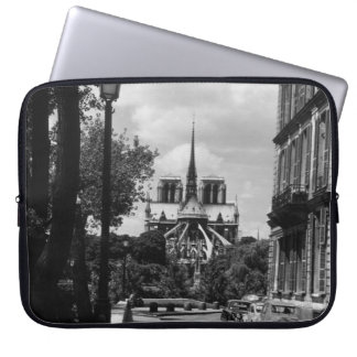 Vintage France Paris Notre Dame Cathedral Laptop Sleeve