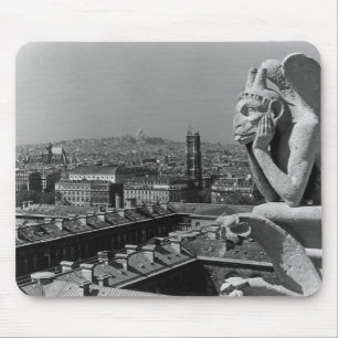 Vintage France Paris Notre Dame Cathedral thinker Mouse Mat