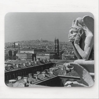 Vintage France Paris Notre Dame Cathedral thinker Mouse Mat