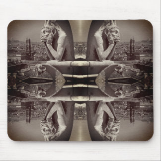 Vintage France Paris Notre Dame Cathedral thinker Mouse Mat