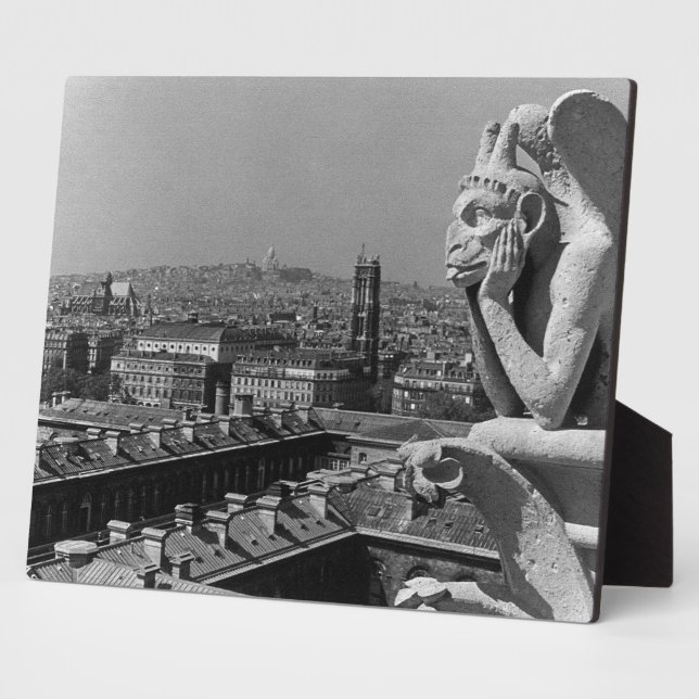 Vintage France Paris Notre Dame Cathedral thinker Plaque (Side)