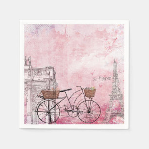 Vintage France Paris Paper Napkin