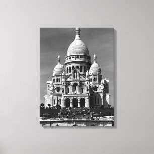 Vintage France Paris Sacre Coeur Basilica Canvas Print