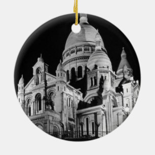 Vintage France Paris Sacre Coeur Basilica Ceramic Tree Decoration