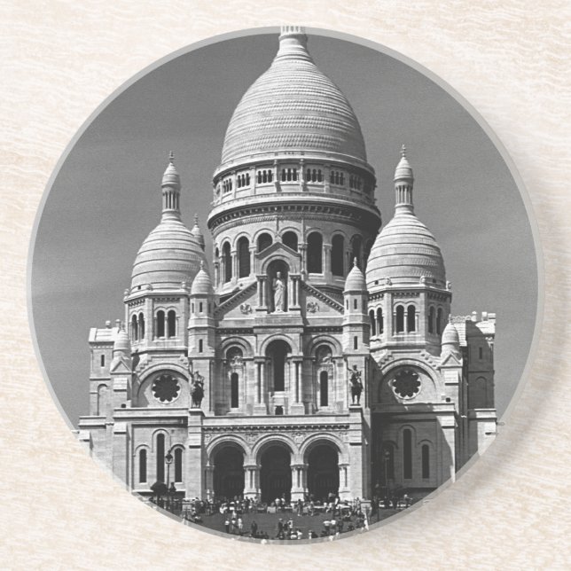 Vintage France Paris Sacre Coeur Basilica Coaster (Front)
