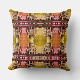 Vintage France Paris Sacre Coeur Basilica Throw Pi Cushion