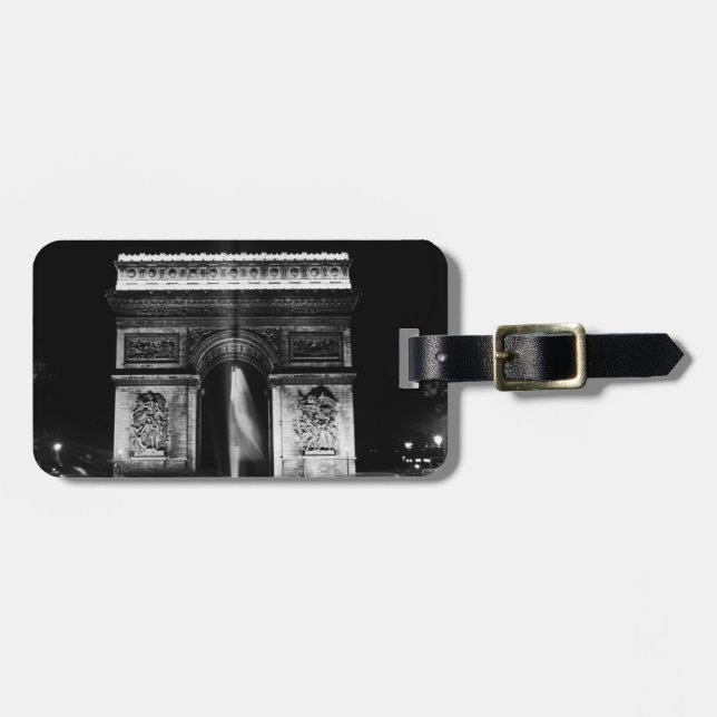 Vintage France Paris Triumphal arch Luggage Tag (Front Horizontal)