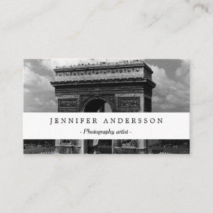 Vintage France Paris Triumphal arch Place Etoile Business Card