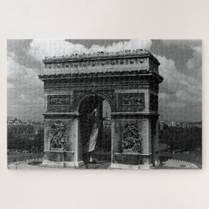 Vintage France Paris Triumphal arch Place Etoile Jigsaw Puzzle