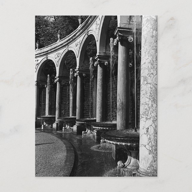 Vintage France Versailles palace Colonnade Grove Postcard (Front)