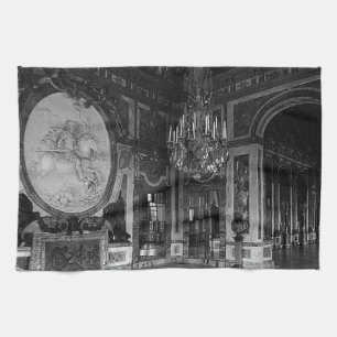 Vintage France Versailles palace hall of war 1970 Tea Towel