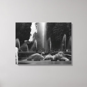 Vintage France Versailles palace neptune fountains Canvas Print