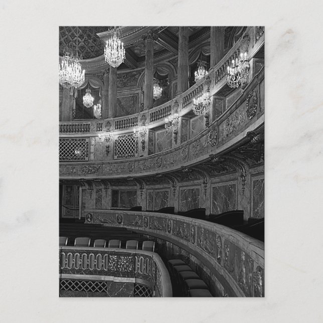 Vintage France Versailles palace opera house Postcard (Front)