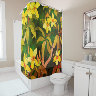 Vintage Frangipani Shower Curtain