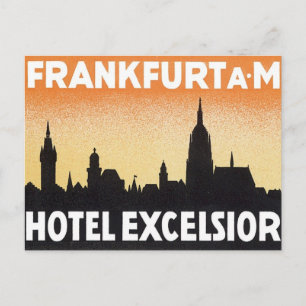 Vintage Frankfurt Germany Hotel Postcard