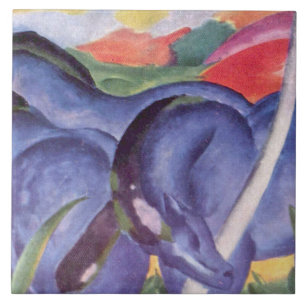 Vintage Franz Marc The Large Blue Horses Tile