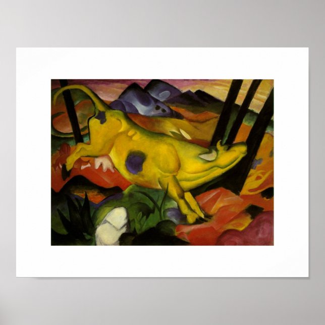 Vintage Franz Marc The Yellow Cow Poster (Front)