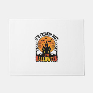 Vintage Freakin Bats Love Halloween Shirt Design_1 Doormat