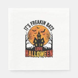 Vintage Freakin Bats Love Halloween Shirt Design_1 Napkin