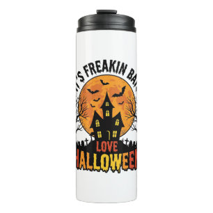 Vintage Freakin Bats Love Halloween Shirt Design_1 Thermal Tumbler
