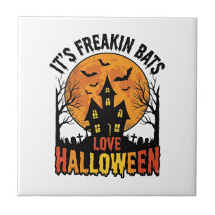 Vintage Freakin Bats Love Halloween Shirt Design_1 Tile