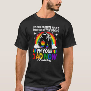 Vintage Free Dad Hugs Rainbow Gay Lesbian Lgbt Pri T-Shirt